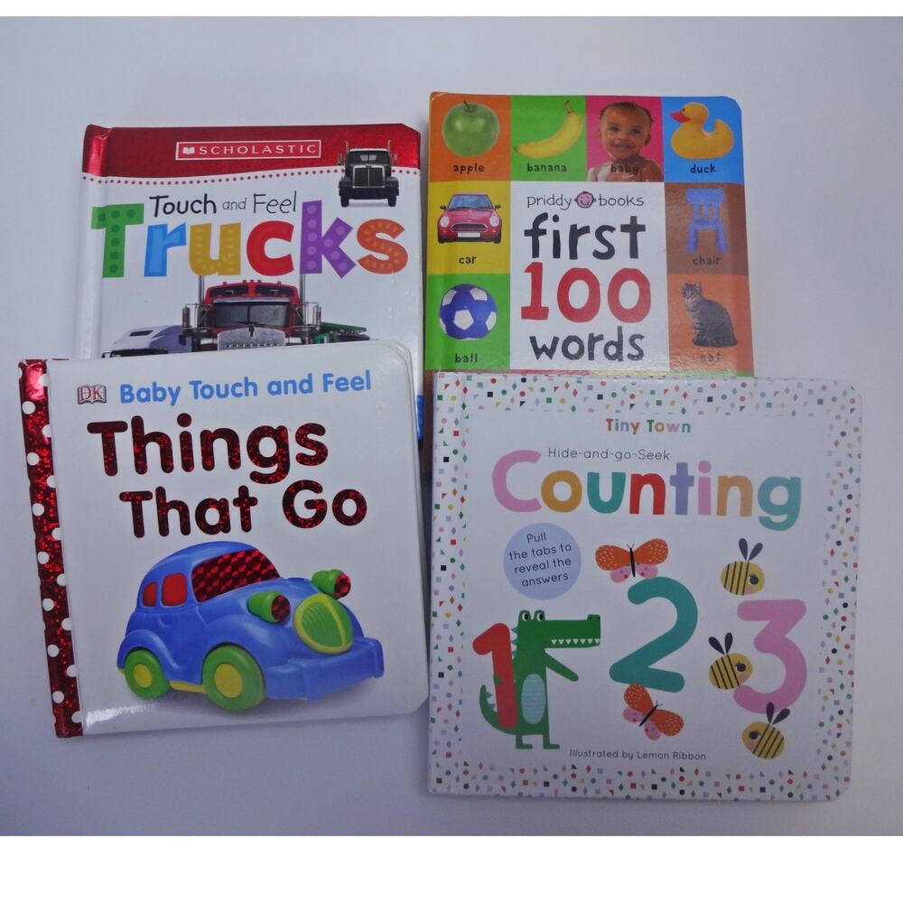 Touch Feel Trucks Things That Go Counting First 100 Words 4 Baby Book Lot